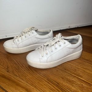 White platform sneakers